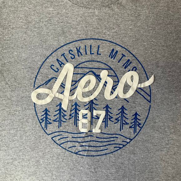 Aeropostale Men Short Sleeve T-shirt Size M, Gray, Catskill MTNS - Picture 5 of 7